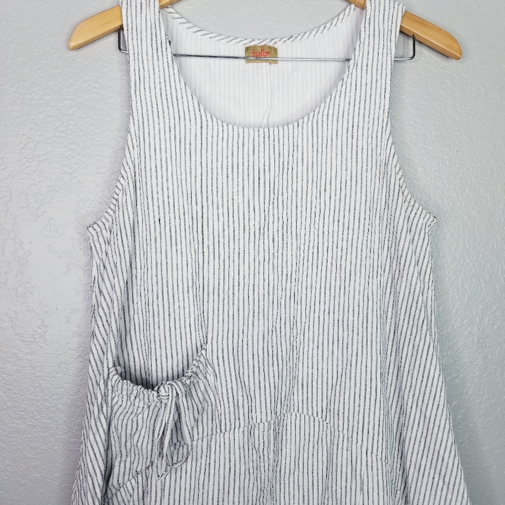 Tulip Striped Sleeveless Midi Dress - Picture 7 of 10